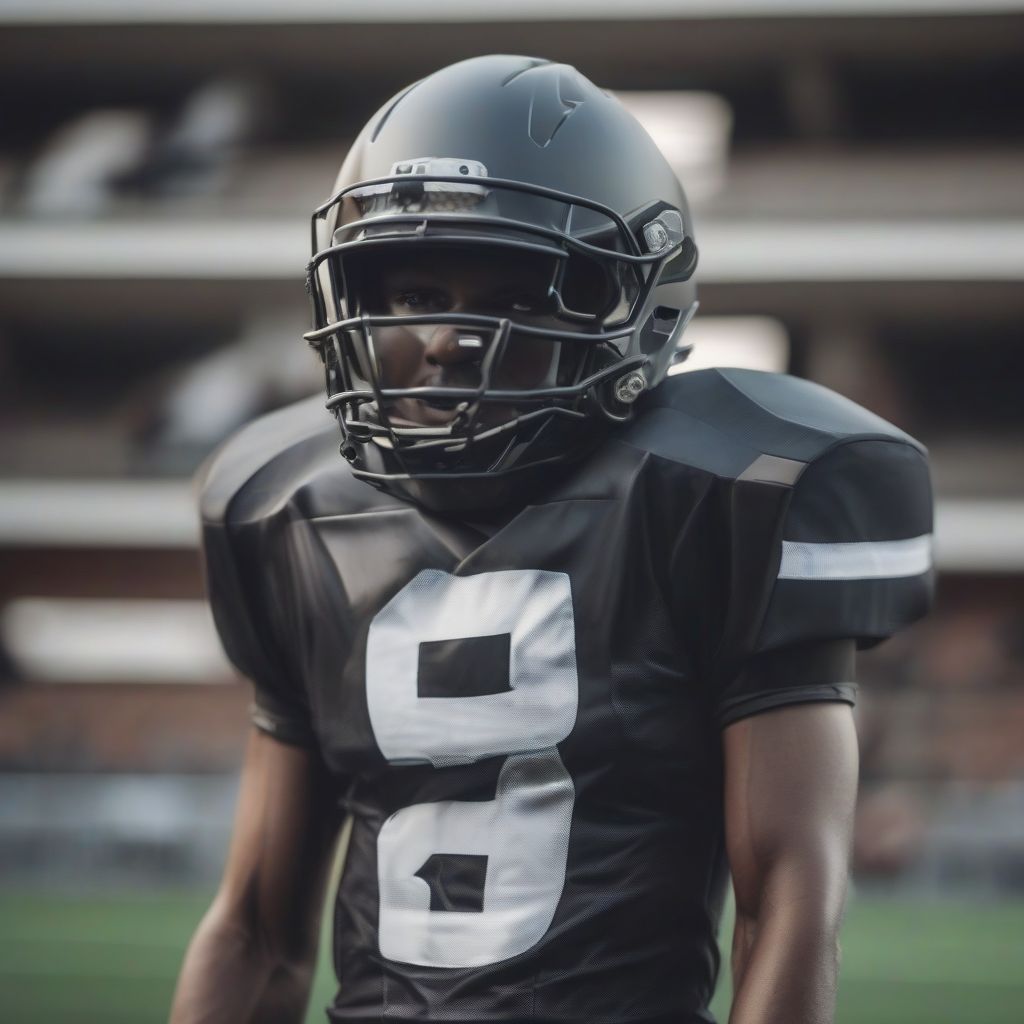 Athlete Wearing Smart Helmet