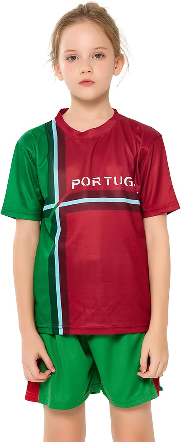 Kids Soccer Jersey for Boys&Girls,Youth Training Jerseys Sports Fan Jerseys Football Shirt for Children