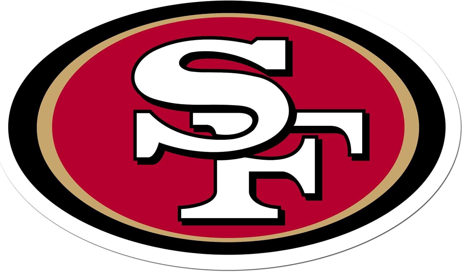 NFL Siskiyou Sports Fan Shop San Francisco 49ers Auto Decal 8 inch sheet Team Color