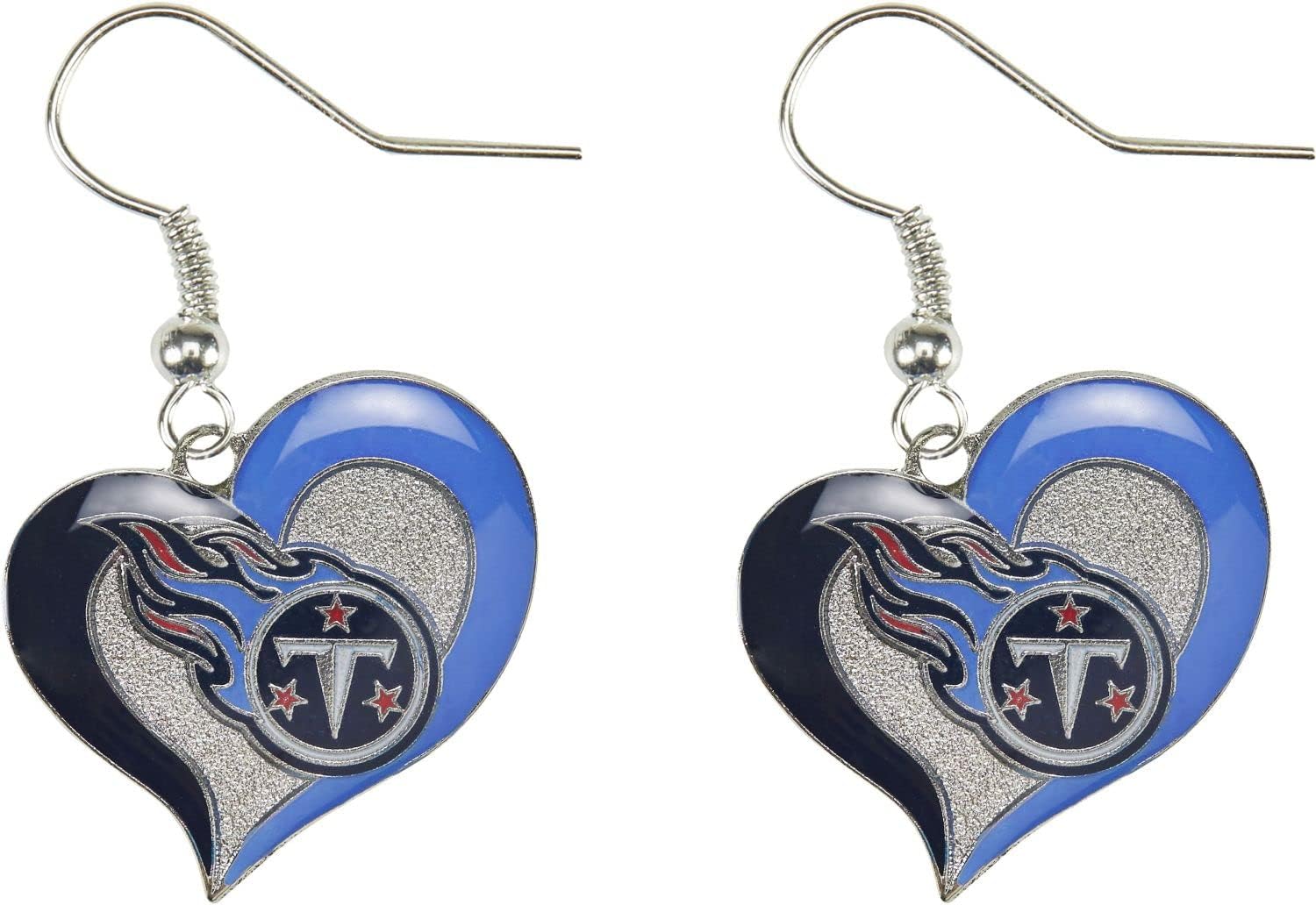 Aminco NFL Swirl Heart Earrings