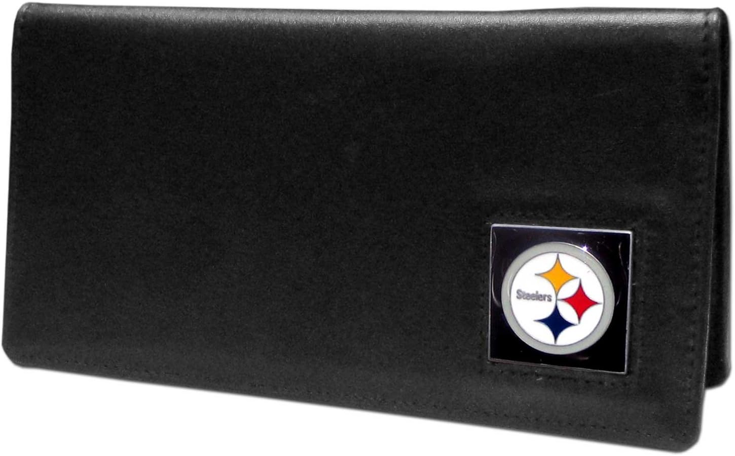NFL Siskiyou Sports Fan Shop Pittsburgh Steelers Leather Checkbook Cover One Size Black