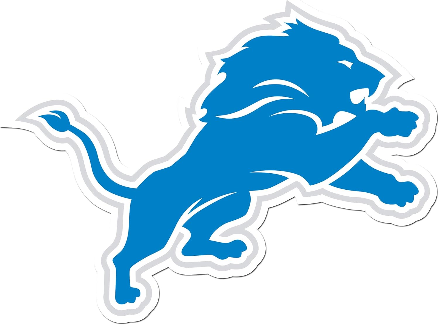 NFL Siskiyou Sports Fan Shop Detroit Lions Auto Decal 8 inch sheet Team Color