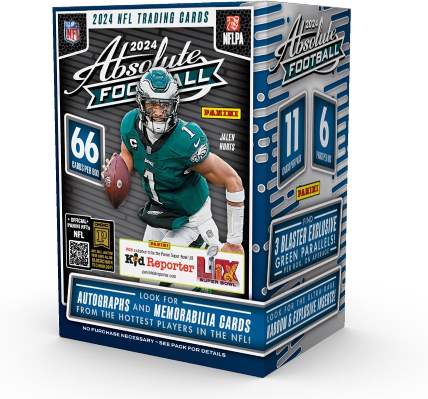 2024 Panini Absolute Football 6-Pack Blaster Trading Card Box (Jayden Daniels, Drake Maye, Bo Nix, Caleb Williams Possible Rookies)