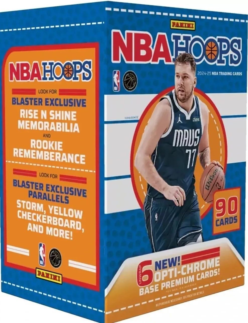 2024 2025 Panini HOOPS Basketball Series Factory Sealed Blaster Box of Packs (90 Cards) with 6 Optic Chrome Premium Cards Per Box Plus Chance For Rookies, Autographs and Memorabilia Cards